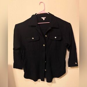 Terra & Sky Black Button Down Shirt